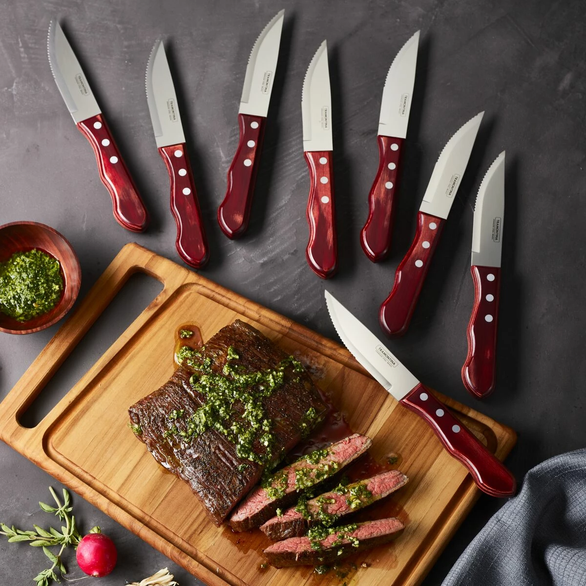 Tramontina Porterhouse 4 Pc Steak Knife Set - Pointed 1 Tramontina Porterhouse 4 Pc Steak Knife Set - Pointed