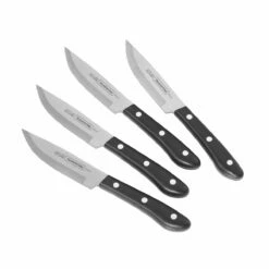 Tramontina Porterhouse 4 Pc - 5 In Steak Knife Set With Hardwood Block 6 Tramontina Porterhouse 4 Pc - 5 In Steak Knife Set With Hardwood Block -Deals Tramontina Store 80000007IXM004G