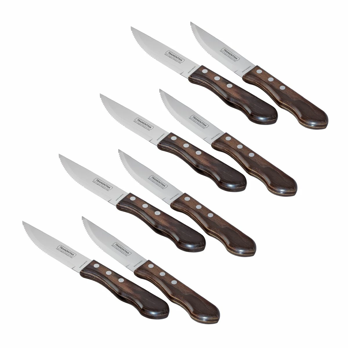 Tramontina Churrasco BBQ 8 Pc Jumbo Polywood Steak Knife Set 2 Tramontina Churrasco BBQ 8 Pc Jumbo Polywood Steak Knife Set - Image 2