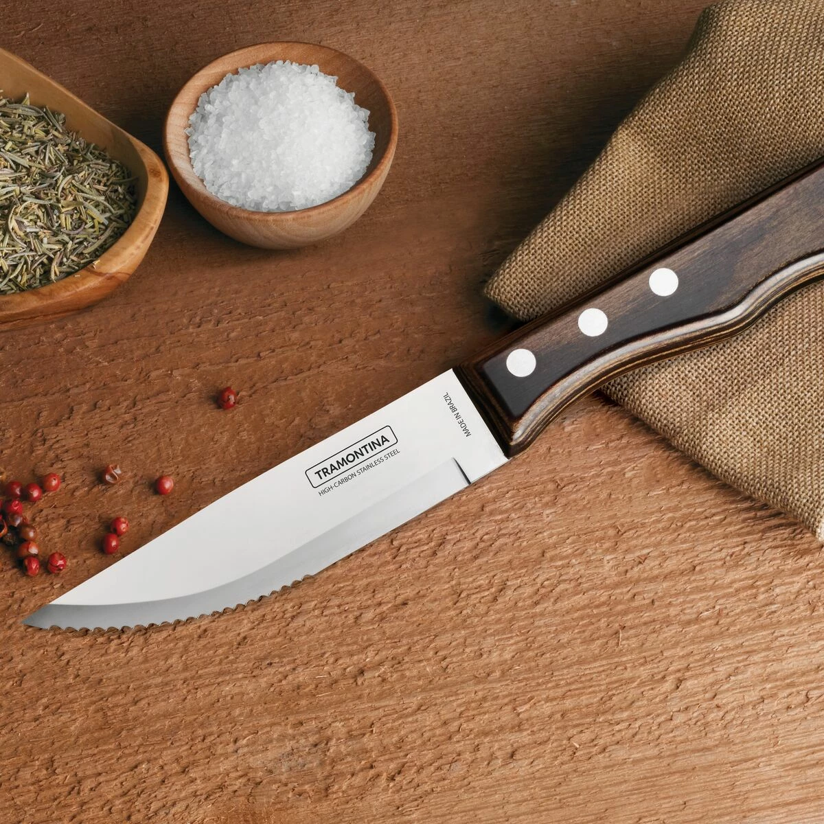 Tramontina Churrasco BBQ 8 Pc Jumbo Polywood Steak Knife Set 1 Tramontina Churrasco BBQ 8 Pc Jumbo Polywood Steak Knife Set