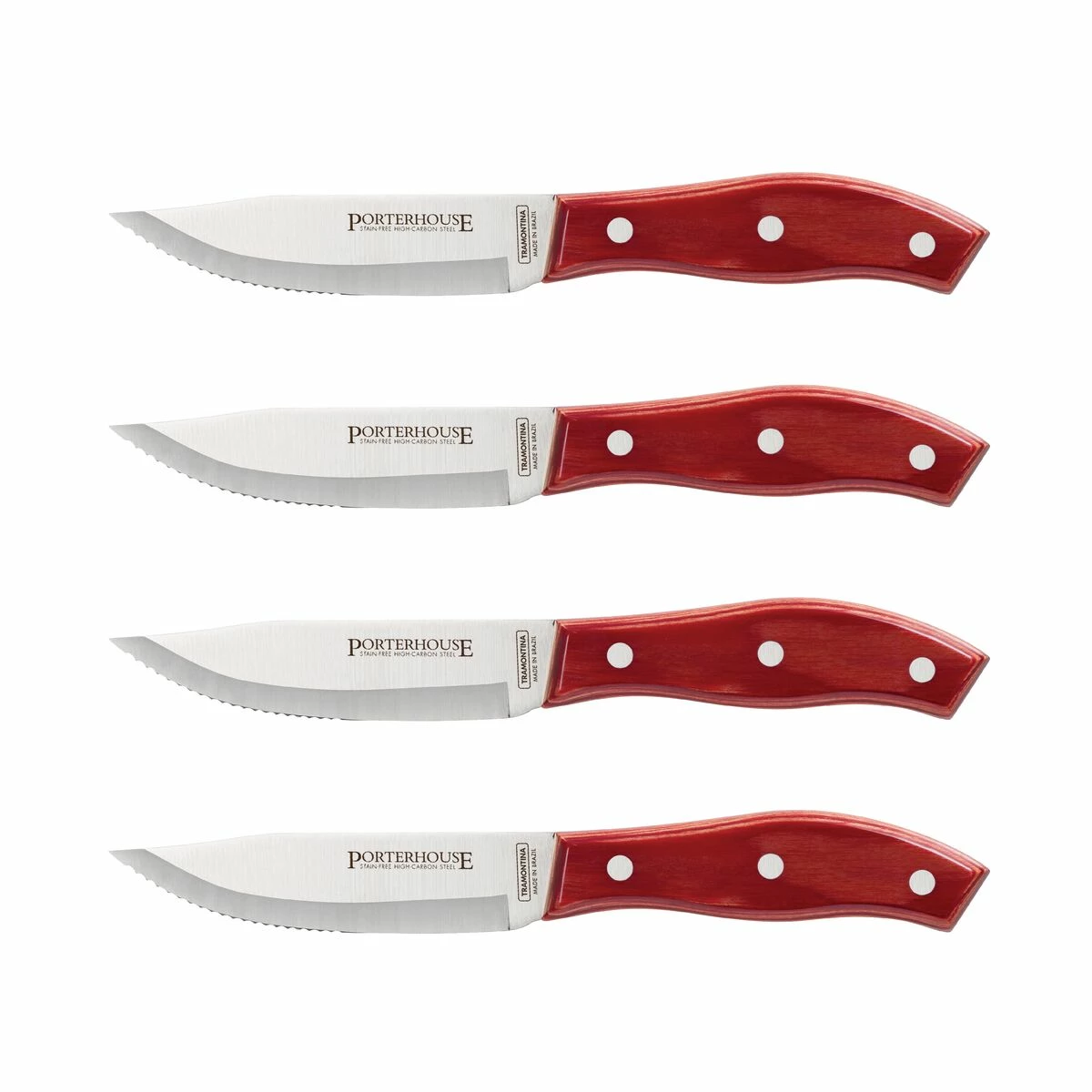 Tramontina Porterhouse 4 Pc - 5 In Steak Knife Set - Pointed 3 Tramontina Porterhouse 4 Pc - 5 In Steak Knife Set - Pointed - Image 3