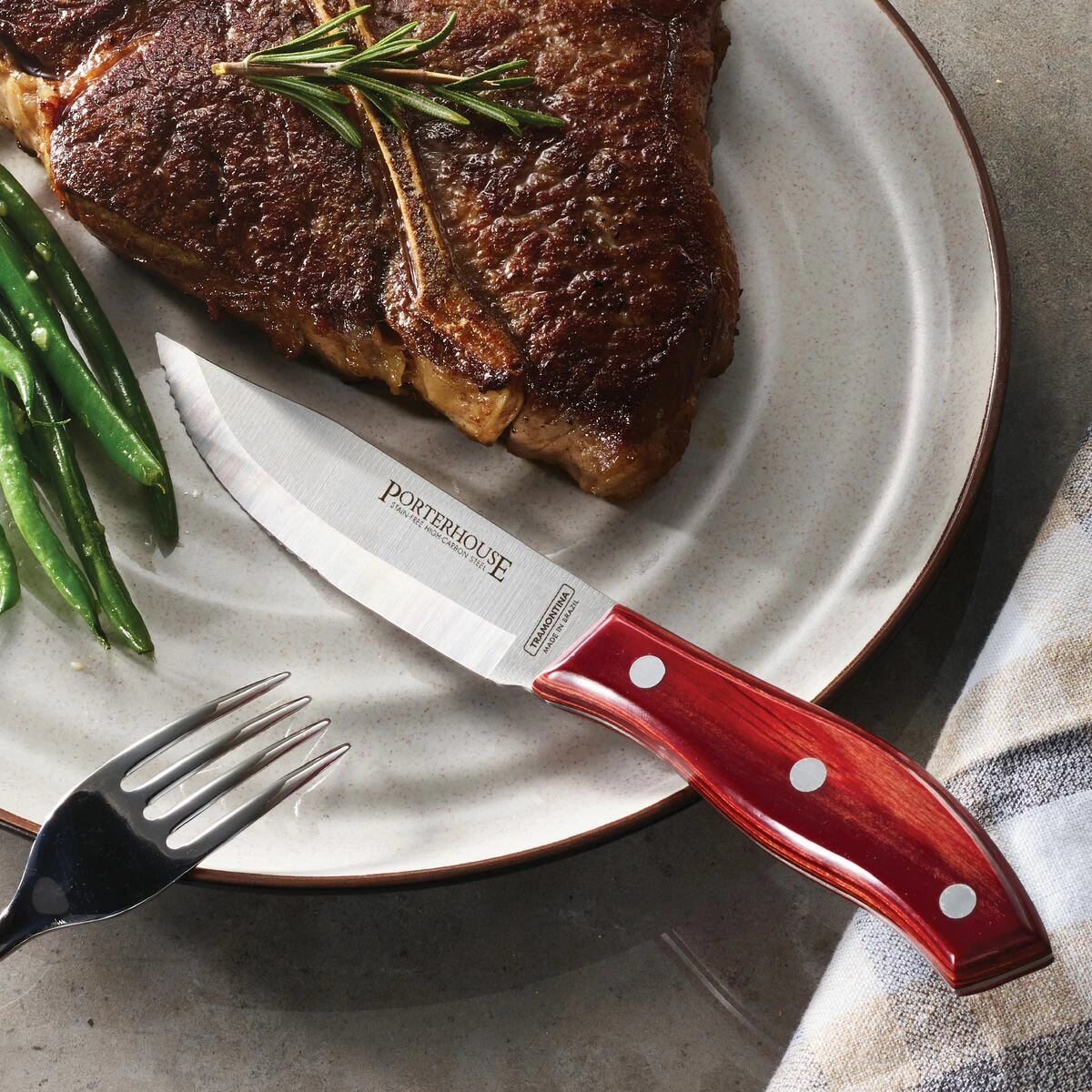 Tramontina Porterhouse 4 Pc - 5 In Steak Knife Set - Pointed 1 Tramontina Porterhouse 4 Pc - 5 In Steak Knife Set - Pointed