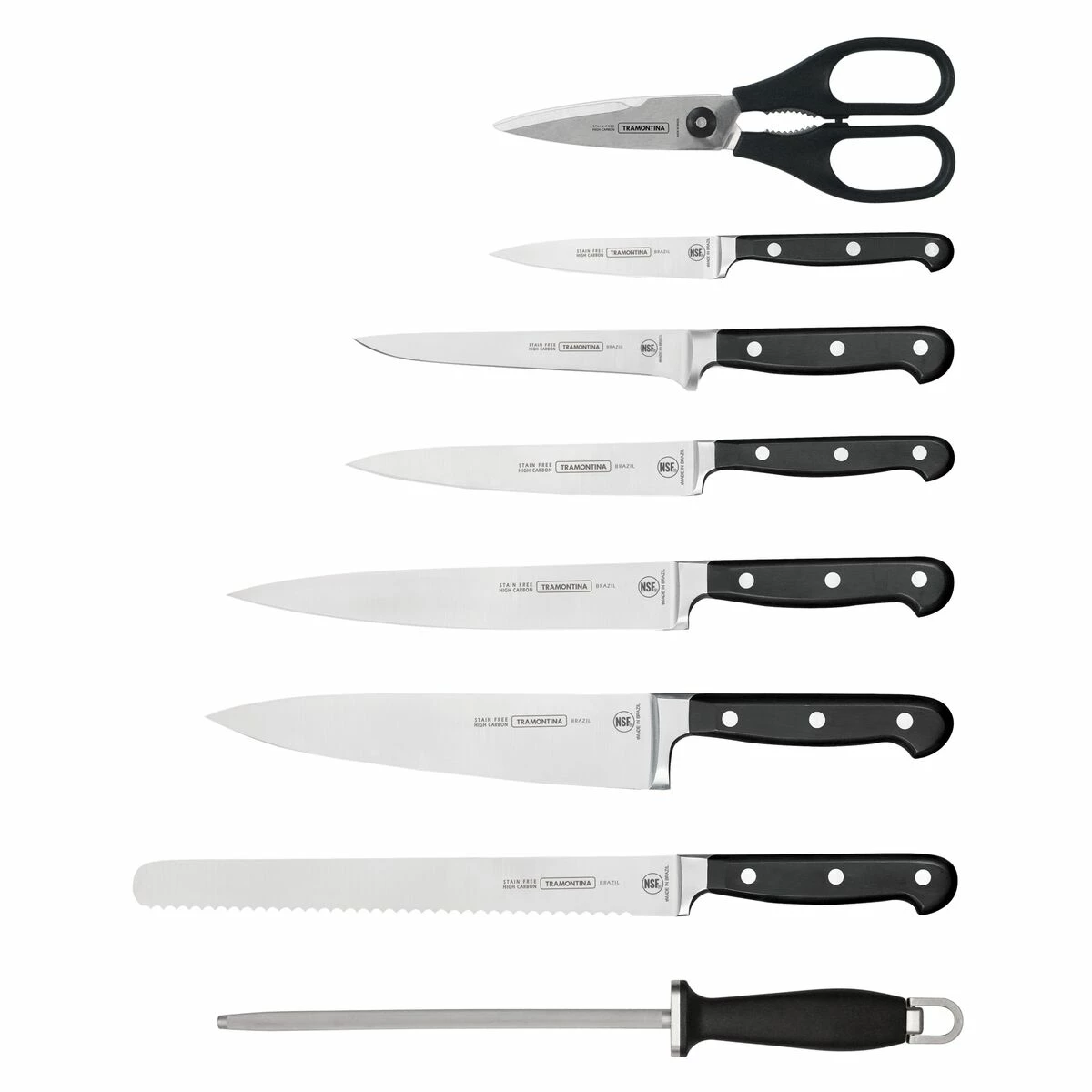 Tramontina Forged 9 Pc Cutlery Set With Hardwood Counter Block 2 Tramontina Forged 9 Pc Cutlery Set With Hardwood Counter Block - Image 2