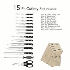 Tramontina Forged 15 Pc Cutlery/Steak Knife Set With Hardwood Counter Block 11 Tramontina Forged 15 Pc Cutlery/Steak Knife Set With Hardwood Counter Block -Deals Tramontina Store 80008035IXM001G