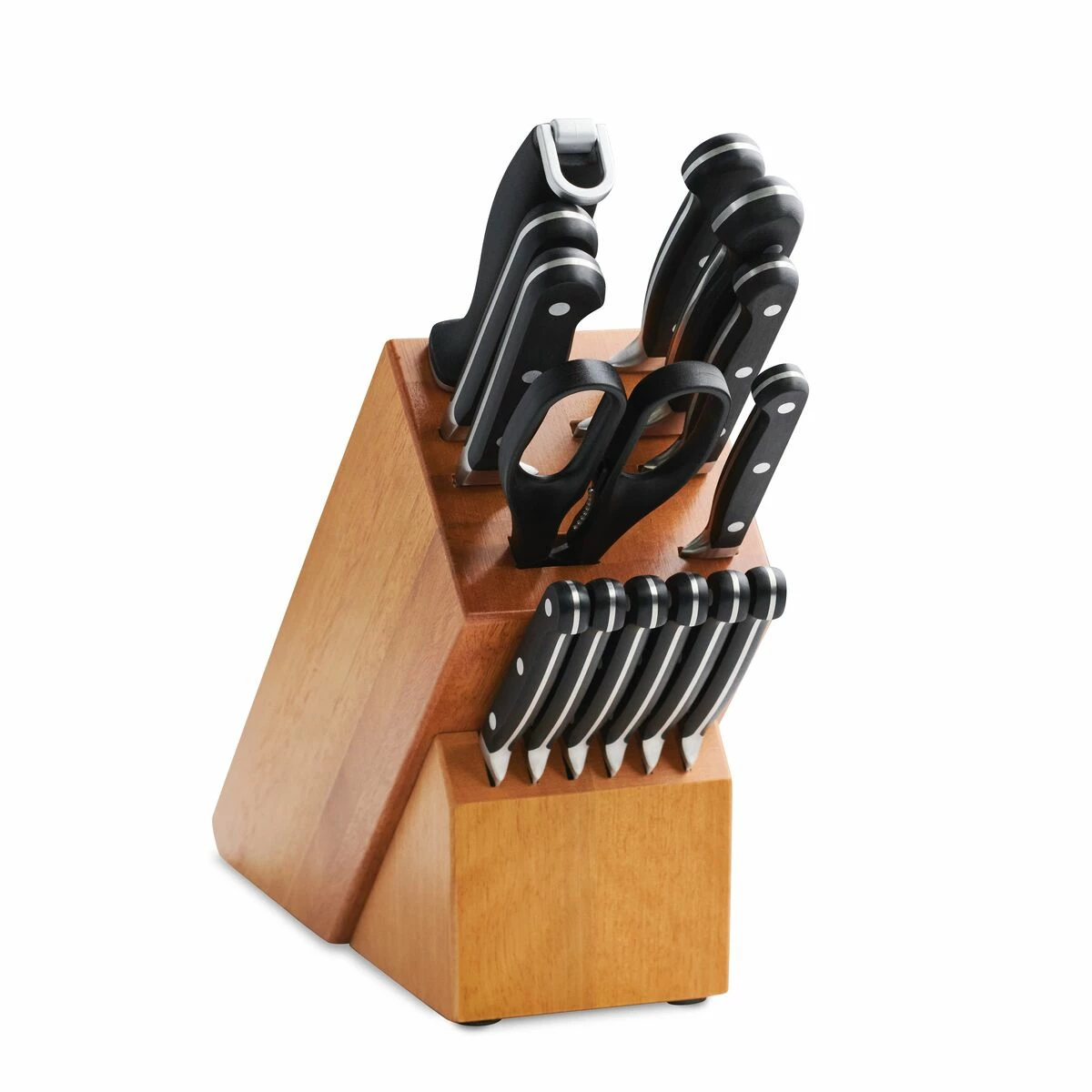 Tramontina Forged 15 Pc Cutlery/Steak Knife Set With Hardwood Counter Block 3 Tramontina Forged 15 Pc Cutlery/Steak Knife Set With Hardwood Counter Block - Image 3