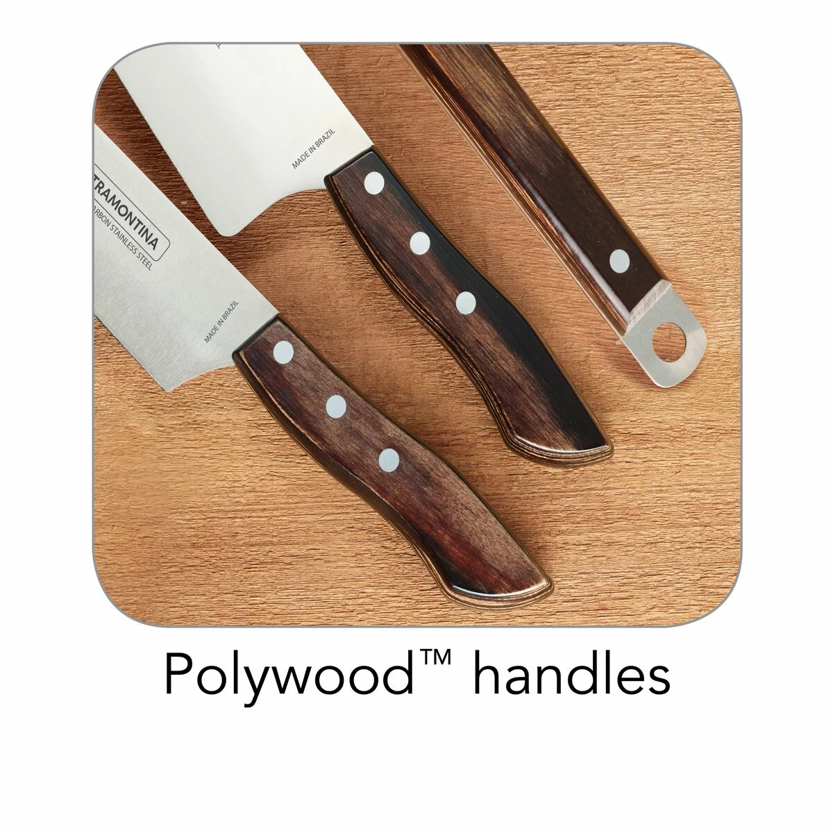 Tramontina Churrasco BBQ 3 Pc Chef Knives And Grill Fork Set 3 Tramontina Churrasco BBQ 3 Pc Chef Knives And Grill Fork Set - Image 3