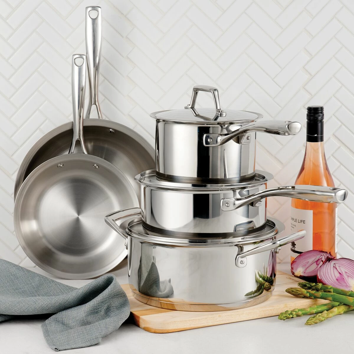 Tramontina Prima 8 Pc Stainless Steel Cookware Set 1 Tramontina Prima 8 Pc Stainless Steel Cookware Set