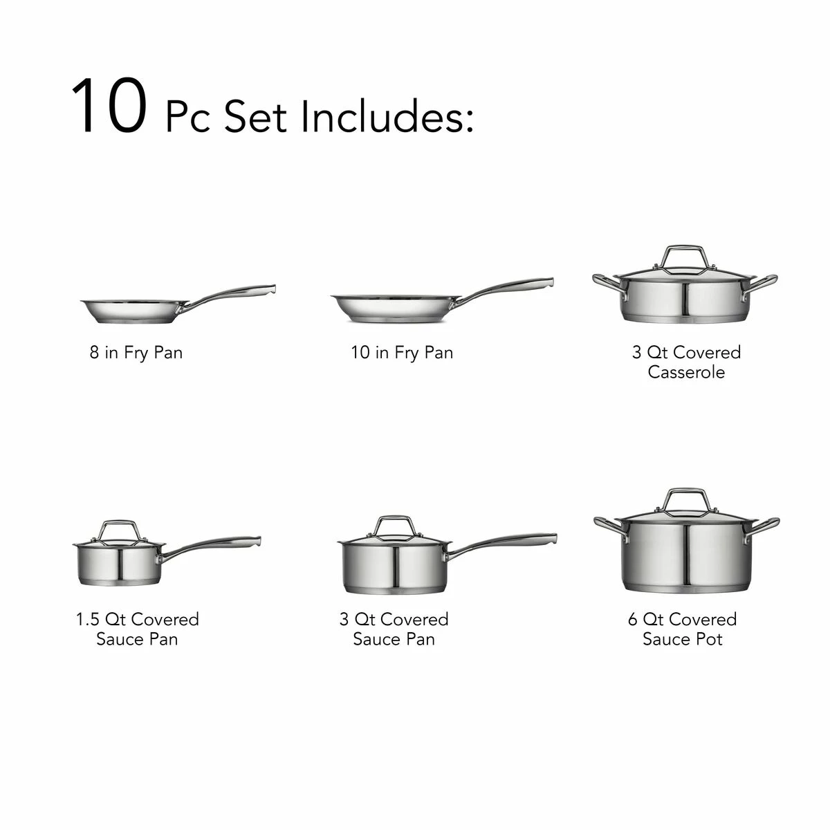 Tramontina Prima 10 Pc Stainless Steel Cookware Set 14 Tramontina Prima 10 Pc Stainless Steel Cookware Set - Image 14