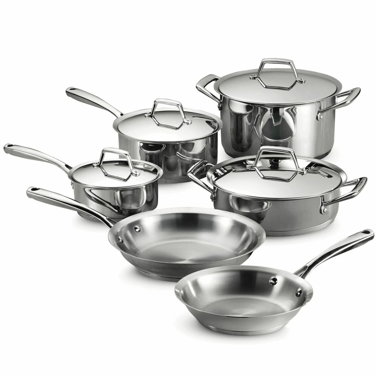Tramontina Prima 10 Pc Stainless Steel Cookware Set 2 Tramontina Prima 10 Pc Stainless Steel Cookware Set - Image 2