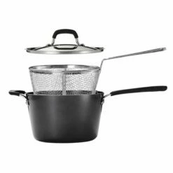 Tramontina 5.5 Qt Aluminum Deep Fryer With Helper Handle - Charcoal Gray 10 Tramontina 5.5 Qt Aluminum Deep Fryer With Helper Handle - Charcoal Gray -Deals Tramontina Store 80106003IXM002G