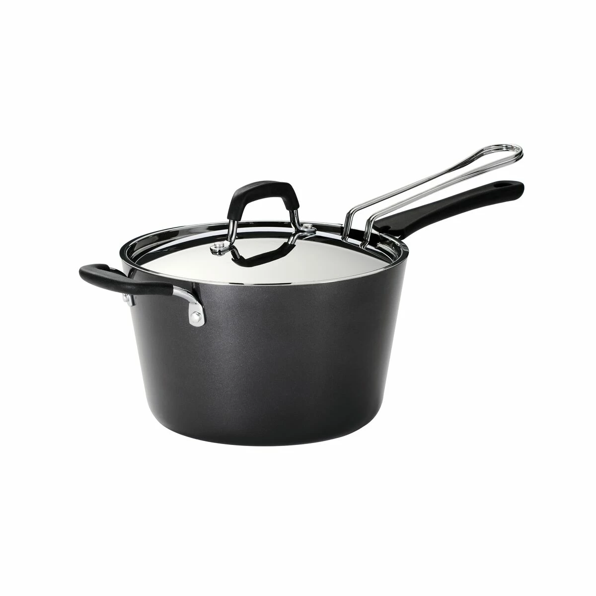 Tramontina 5.5 Qt Aluminum Deep Fryer With Helper Handle - Charcoal Gray 4 Tramontina 5.5 Qt Aluminum Deep Fryer With Helper Handle - Charcoal Gray - Image 4