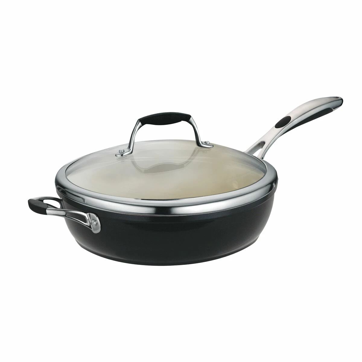 Tramontina 11 In Ceramic Covered Deep Skillet - Black 8 Tramontina 11 In Ceramic Covered Deep Skillet - Black - Image 8
