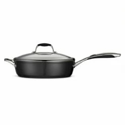 Tramontina 11 In Ceramic Covered Deep Skillet - Black 14 Tramontina 11 In Ceramic Covered Deep Skillet - Black -Deals Tramontina Store 80110021IXM002G