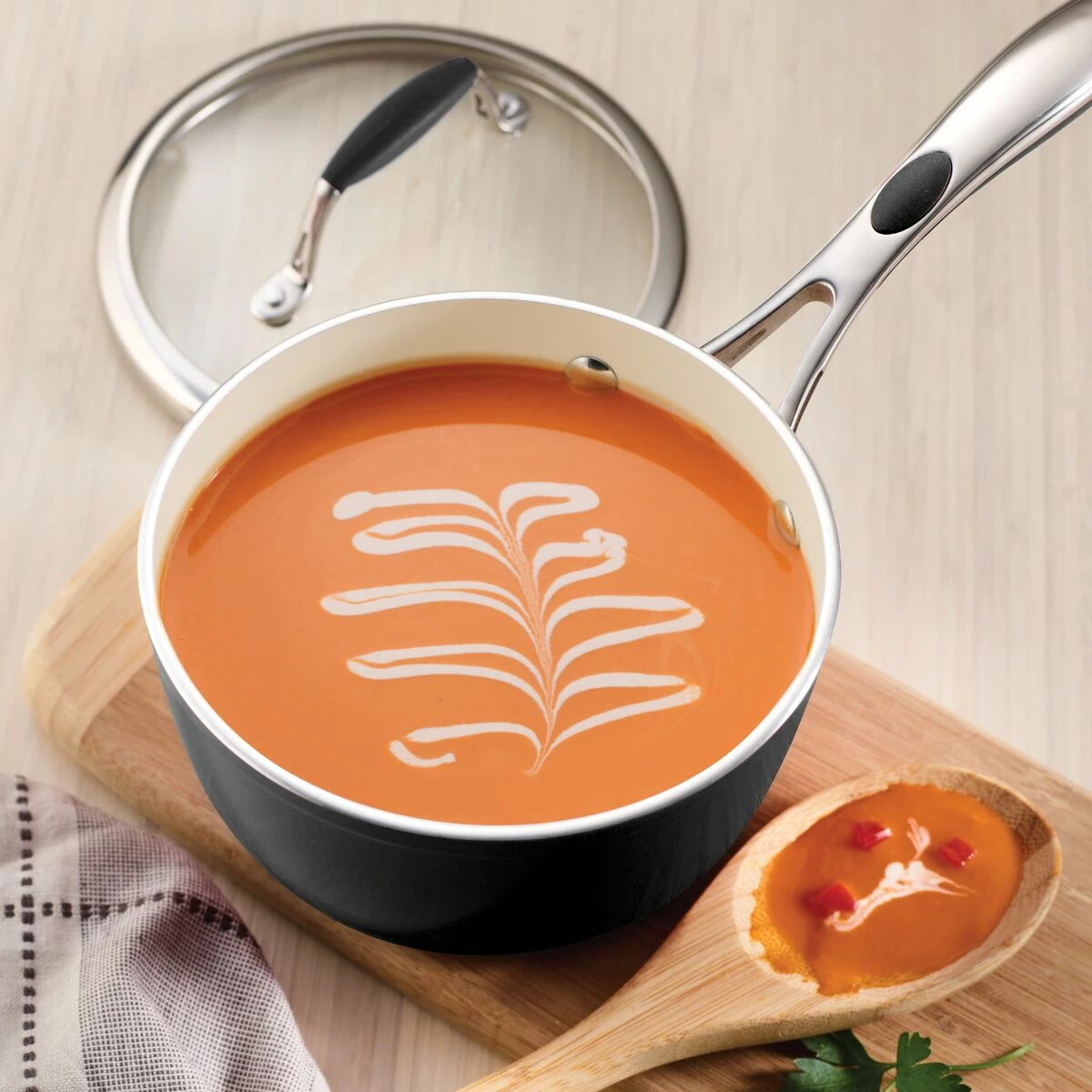 Tramontina 1.5 Qt Ceramic Covered Sauce Pan - Black 1 Tramontina 1.5 Qt Ceramic Covered Sauce Pan - Black