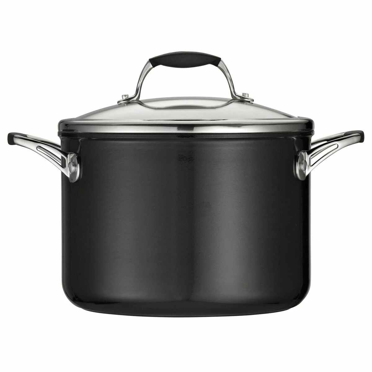 Tramontina 6 Qt Ceramic Covered Stock Pot - Black 2 Tramontina 6 Qt Ceramic Covered Stock Pot - Black - Image 2