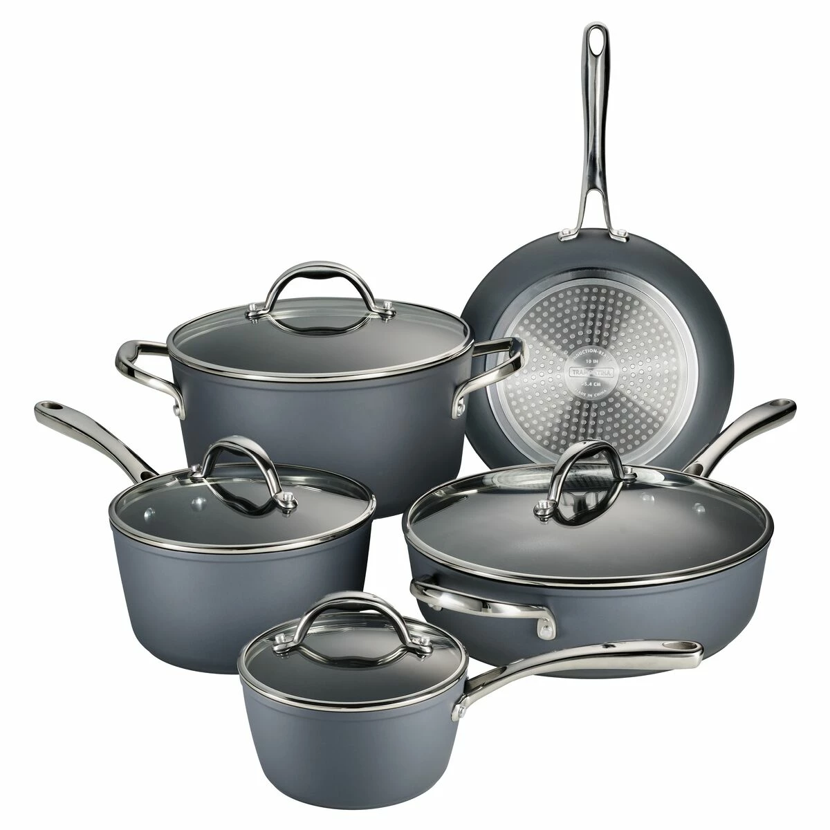 Tramontina 9 Pc Induction Nonstick Cookware Set - Slate Gray 4 Tramontina 9 Pc Induction Nonstick Cookware Set - Slate Gray - Image 4