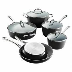 Tramontina 10 Pc Cold-Forged Induction Ceramic Cookware Set - Black 18 Tramontina 10 Pc Cold-Forged Induction Ceramic Cookware Set - Black -Deals Tramontina Store 80110033IXM001G