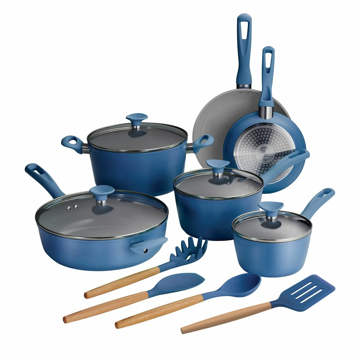 Tramontina 14 Pc Ceramic Induction-Ready Cookware Set - Blue 9 Tramontina 14 Pc Ceramic Induction-Ready Cookware Set - Blue - Image 9