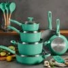 Tramontina 14 Pc Ceramic Induction-Ready Cookware Set Teal