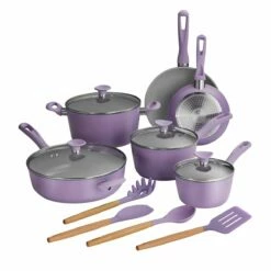 Tramontina 14 Pc Ceramic Induction-Ready Cookware Set - Purple -Deals Tramontina Store 80110037IXM001G