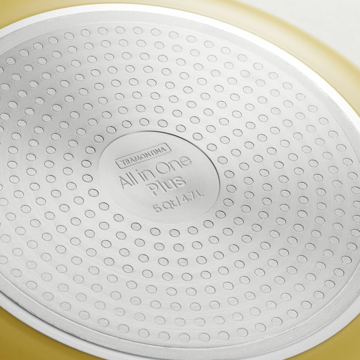 Tramontina All In One Plus Pan, 5 Qt Ceramic Non Stick - Mustard Yellow 8 Tramontina All In One Plus Pan, 5 Qt Ceramic Non Stick - Mustard Yellow - Image 8