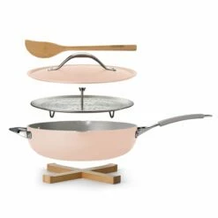 Tramontina All In One Plus Pan, 5 Qt Ceramic Non Stick - Blush Pink -Deals Tramontina Store 80110086IXM001G