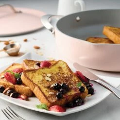 Tramontina All In One Plus Pan, 5 Qt Ceramic Non Stick - Blush Pink -Deals Tramontina Store 80110086IXM002G