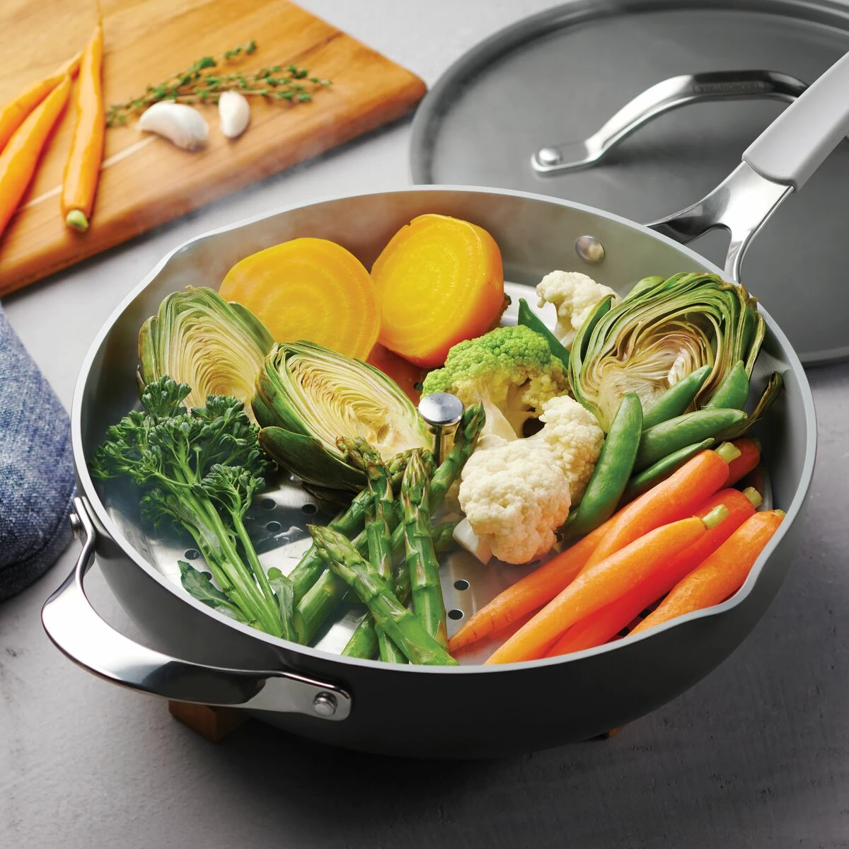 Tramontina All In One Plus Pan, 5 Qt Ceramic Non Stick - Charcoal Gray 1 Tramontina All In One Plus Pan, 5 Qt Ceramic Non Stick - Charcoal Gray