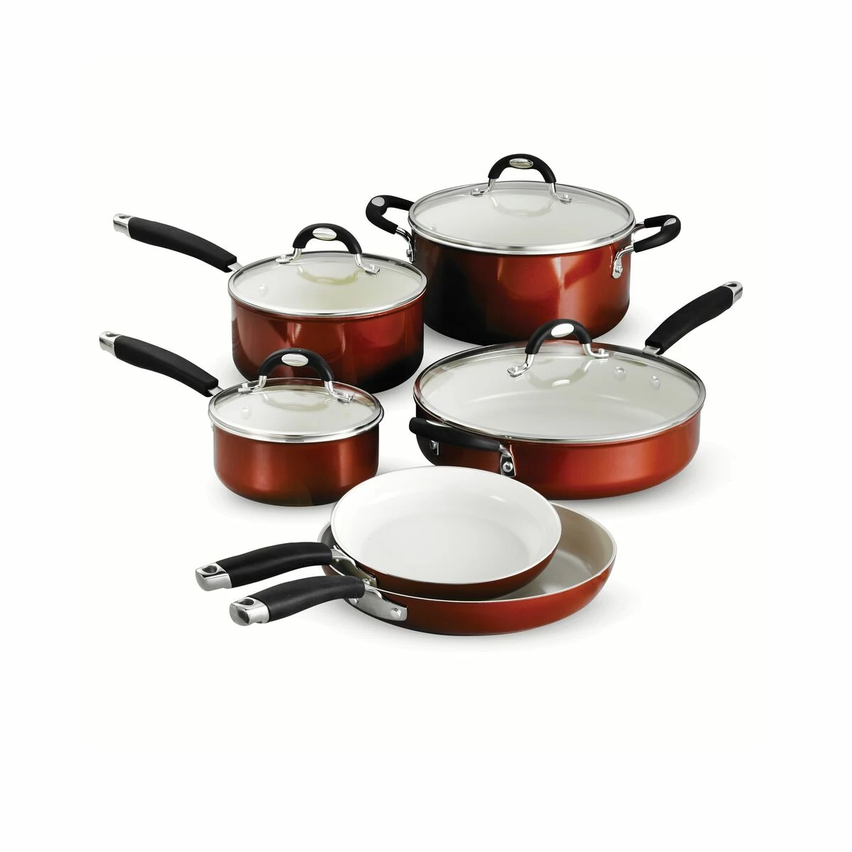 Tramontina Ceramica 10 Pc Cookware Set - Metallic Copper 2 Tramontina Ceramica 10 Pc Cookware Set - Metallic Copper - Image 2