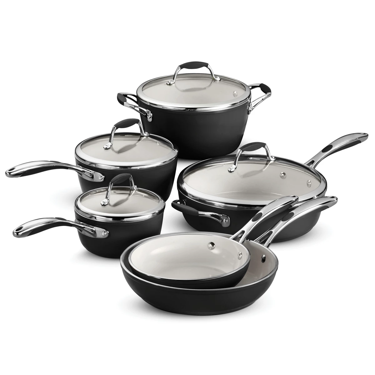 Tramontina 10 Pc Ceramic Cookware Set - Black 6 Tramontina 10 Pc Ceramic Cookware Set - Black - Image 6