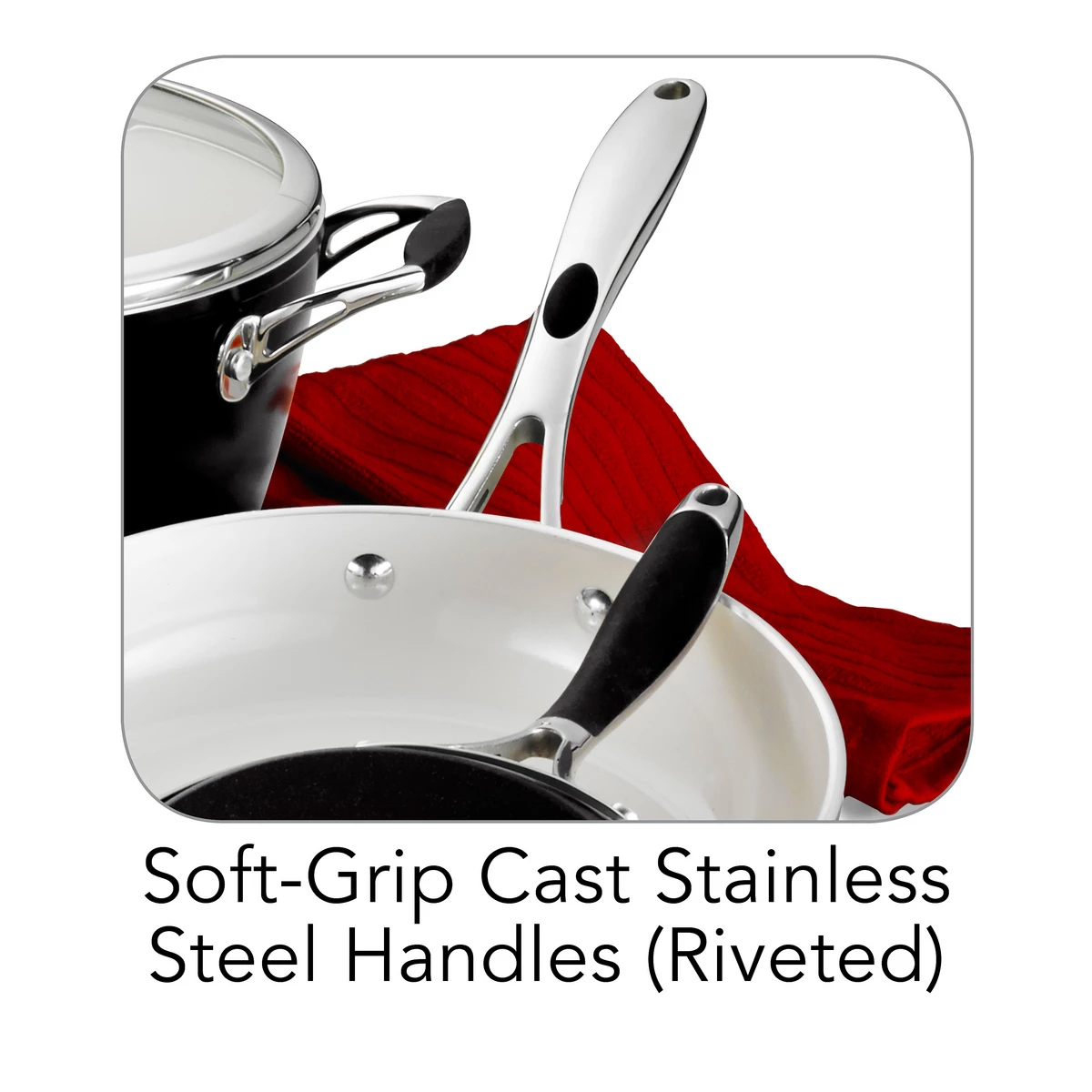 Tramontina 10 Pc Ceramic Cookware Set - Black 2 Tramontina 10 Pc Ceramic Cookware Set - Black - Image 2