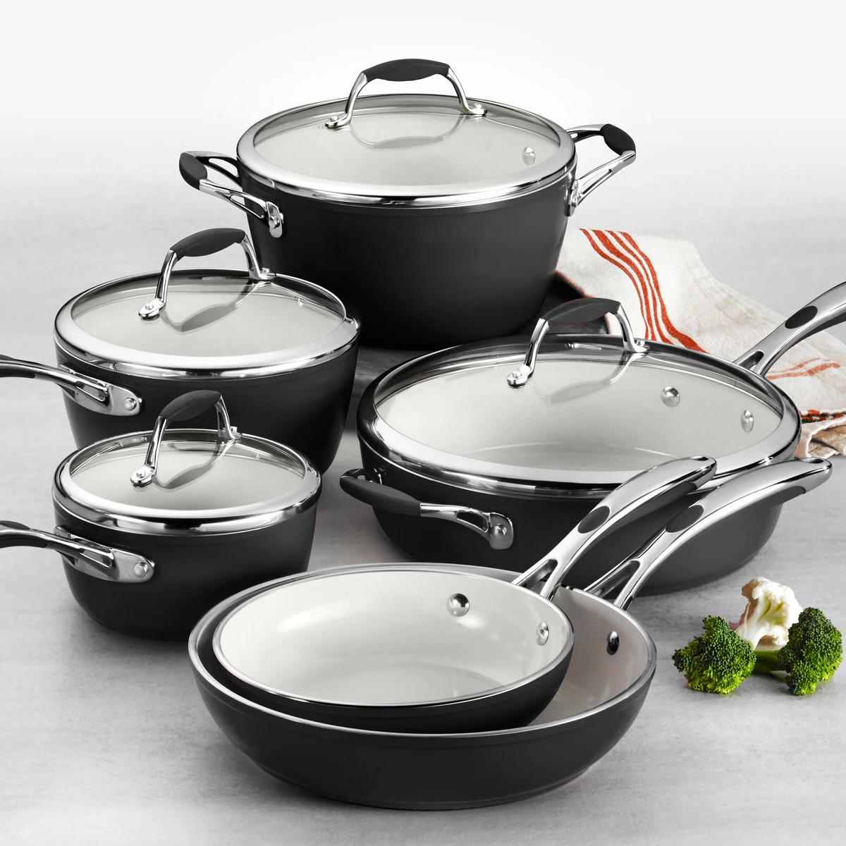 Tramontina 10 Pc Ceramic Cookware Set - Black 1 Tramontina 10 Pc Ceramic Cookware Set - Black