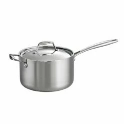 Tramontina 4 Qt Tri-Ply Clad Stainless Steel Covered Sauce Pan 15 Tramontina 4 Qt Tri-Ply Clad Stainless Steel Covered Sauce Pan -Deals Tramontina Store 80116024IXM001G