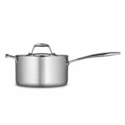 Tramontina 4 Qt Tri-Ply Clad Stainless Steel Covered Sauce Pan 14 Tramontina 4 Qt Tri-Ply Clad Stainless Steel Covered Sauce Pan -Deals Tramontina Store 80116024IXM002G