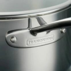Tramontina 6 Qt Tri-Ply Clad Stainless Steel Covered Deep Sauté Pan - Glass Lids -Deals Tramontina Store 80116030IXM003G