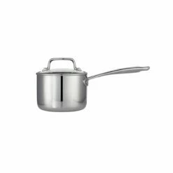 Tramontina Tri-Ply Clad 1.5 Qt Covered Stainless Steel Covered Sauce Pan - Glass Lid 19 Tramontina Tri-Ply Clad 1.5 Qt Covered Stainless Steel Covered Sauce Pan - Glass Lid -Deals Tramontina Store 80116032IXM001G