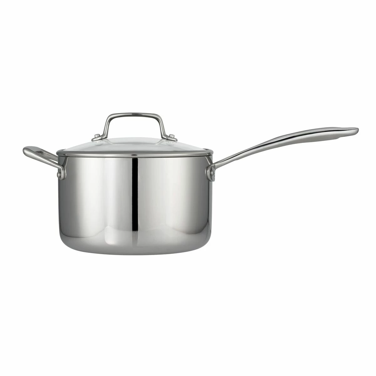 Tramontina Tri-Ply Clad 4 Qt Stainless Steel Covered Sauce Pan Glass Lid 10 Tramontina Tri-Ply Clad 4 Qt Stainless Steel Covered Sauce Pan Glass Lid - Image 10