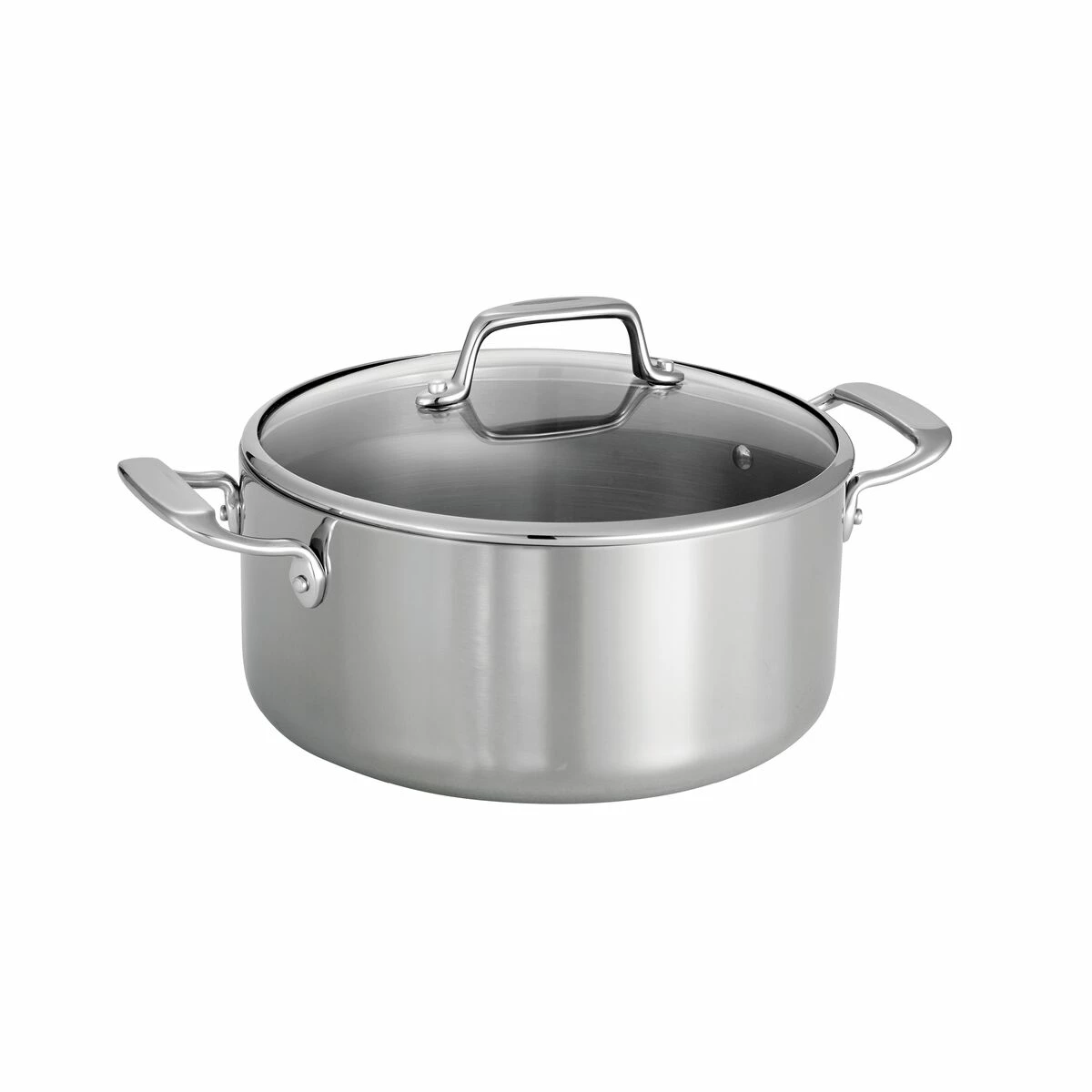 Tramontina Tri-Ply Clad 5 Qt Stainless Steel Covered Dutch Oven - Glass Lid 2 Tramontina Tri-Ply Clad 5 Qt Stainless Steel Covered Dutch Oven - Glass Lid - Image 2