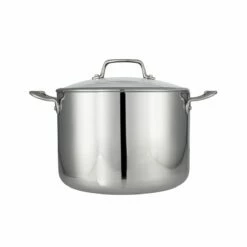 Tramontina Tri-Ply Clad 8 Qt Stainless Steel Covered Stock Pot - Glass Lid 15 Tramontina Tri-Ply Clad 8 Qt Stainless Steel Covered Stock Pot - Glass Lid -Deals Tramontina Store 80116038IXM001G