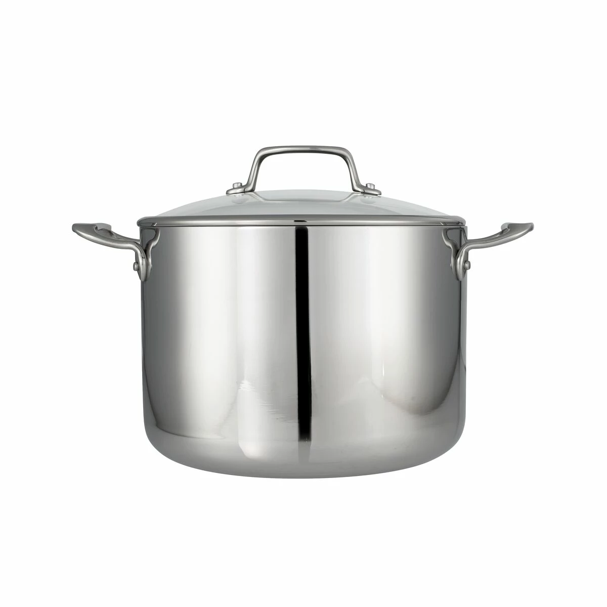 Tramontina Tri-Ply Clad 8 Qt Stainless Steel Covered Stock Pot - Glass Lid 7 Tramontina Tri-Ply Clad 8 Qt Stainless Steel Covered Stock Pot - Glass Lid - Image 7