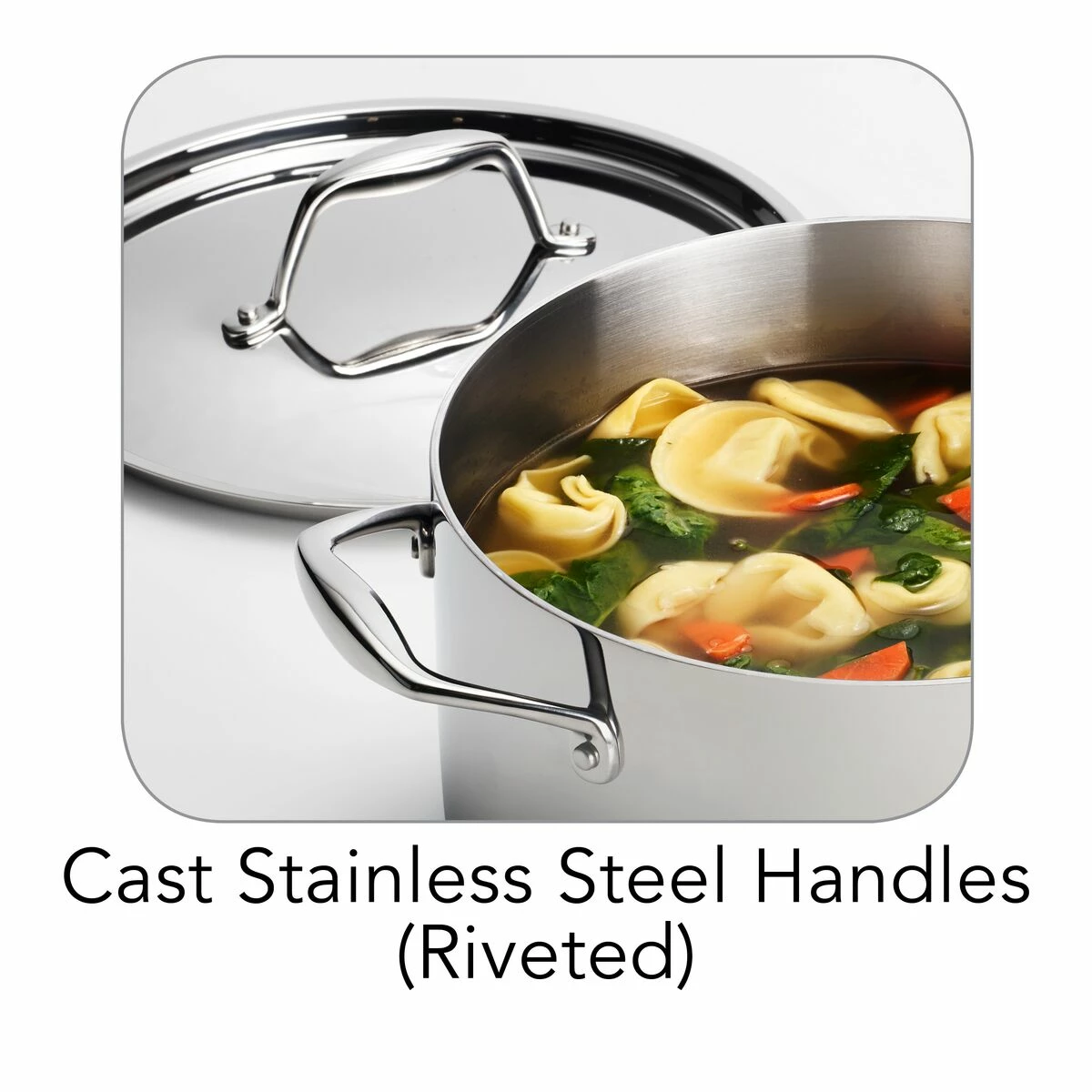 Tramontina 6 Qt Tri-Ply Clad Stainless Steel Covered Sauce Pot 6 Tramontina 6 Qt Tri-Ply Clad Stainless Steel Covered Sauce Pot - Image 6