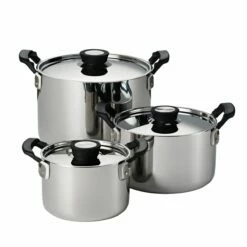 Tramontina Nesting 6 Pc Stainless Steel Tri-Ply Clad Sauce And Stock Pot Set 20 Tramontina Nesting 6 Pc Stainless Steel Tri-Ply Clad Sauce And Stock Pot Set -Deals Tramontina Store 80116048IXM001G
