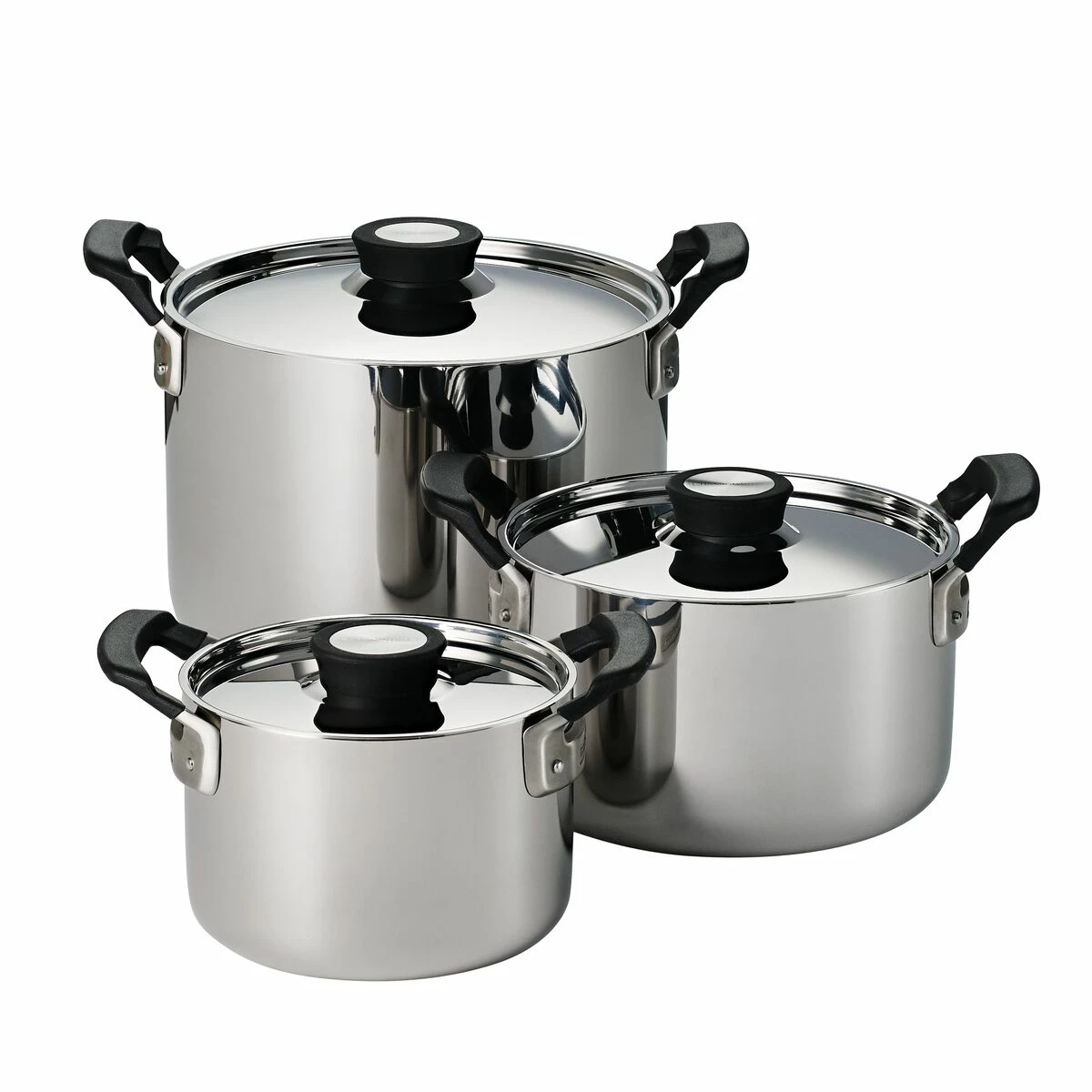 Tramontina Nesting 6 Pc Stainless Steel Tri-Ply Clad Sauce And Stock Pot Set 10 Tramontina Nesting 6 Pc Stainless Steel Tri-Ply Clad Sauce And Stock Pot Set - Image 10