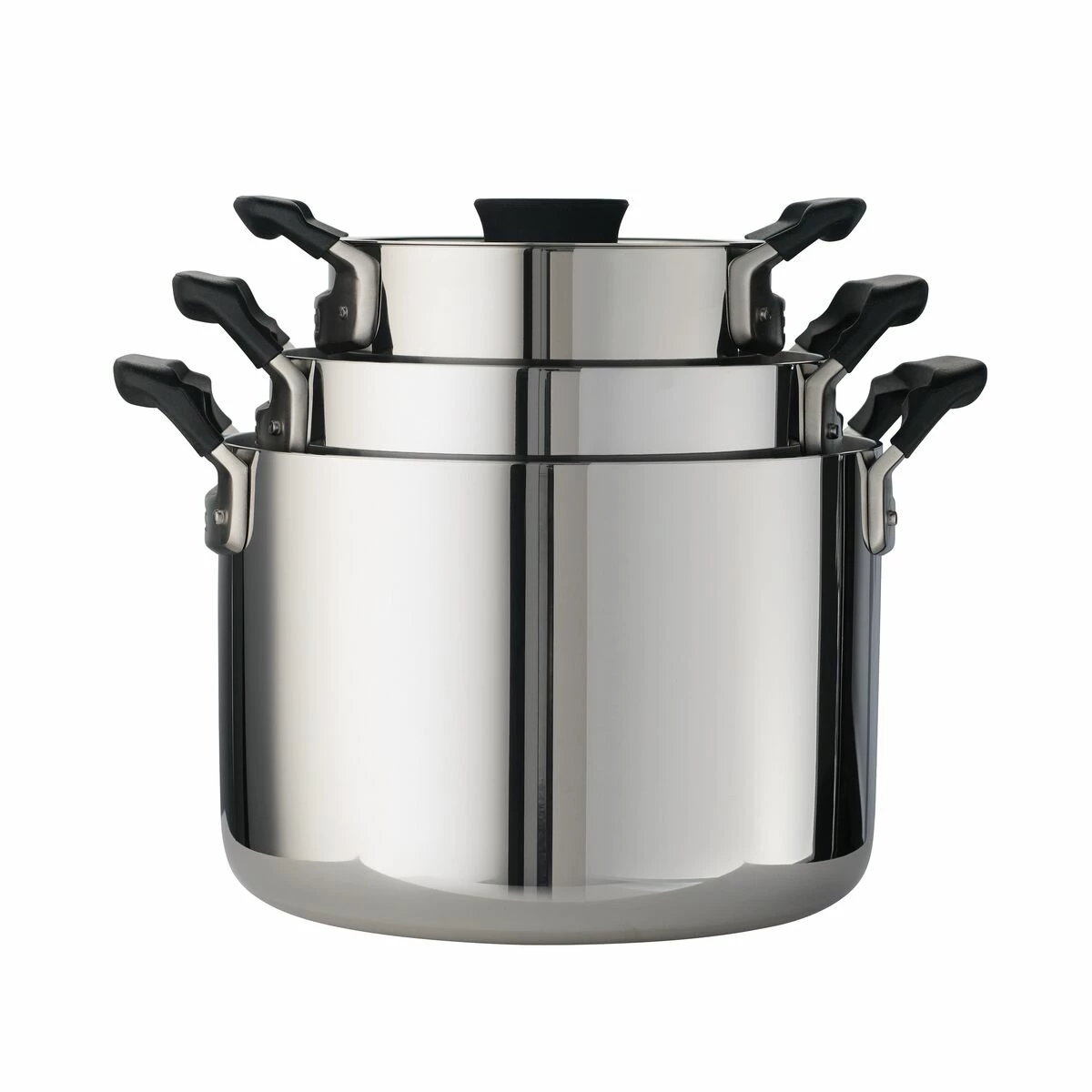 Tramontina Nesting 6 Pc Stainless Steel Tri-Ply Clad Sauce And Stock Pot Set 9 Tramontina Nesting 6 Pc Stainless Steel Tri-Ply Clad Sauce And Stock Pot Set - Image 9