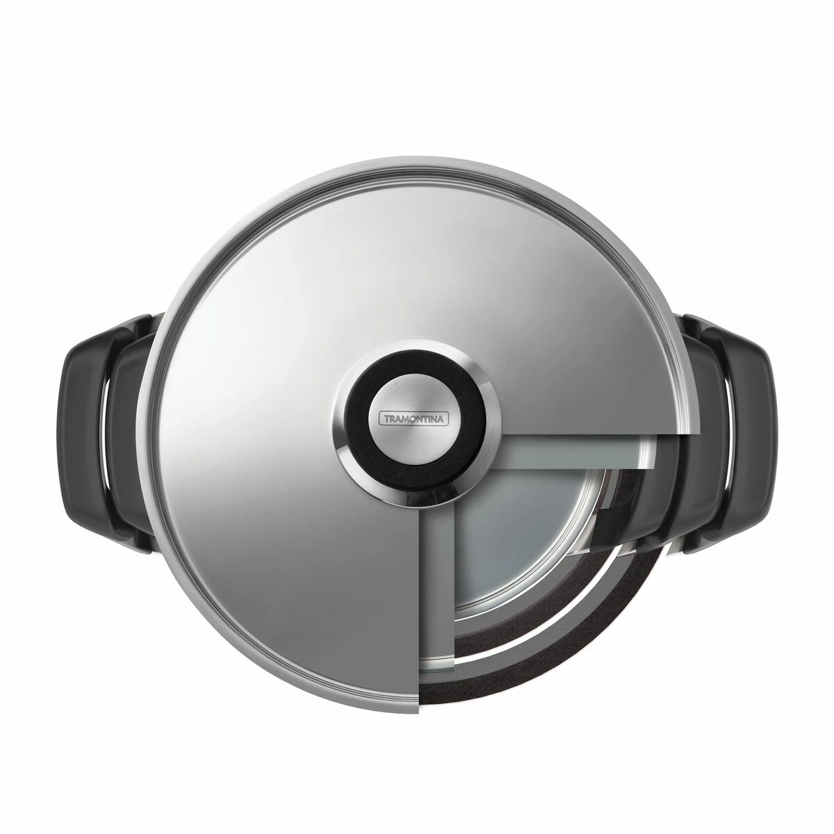 Tramontina Nesting 6 Pc Stainless Steel Tri-Ply Clad Sauce And Stock Pot Set 5 Tramontina Nesting 6 Pc Stainless Steel Tri-Ply Clad Sauce And Stock Pot Set - Image 5