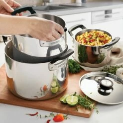 Tramontina Nesting 6 Pc Stainless Steel Tri-Ply Clad Sauce And Stock Pot Set