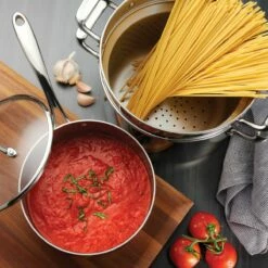 Tramontina Tri-Ply Clad 14 Pc Stainless Steel Cookware Set With Glass Lids 33 Tramontina Tri-Ply Clad 14 Pc Stainless Steel Cookware Set With Glass Lids -Deals Tramontina Store 80116056IXM001G