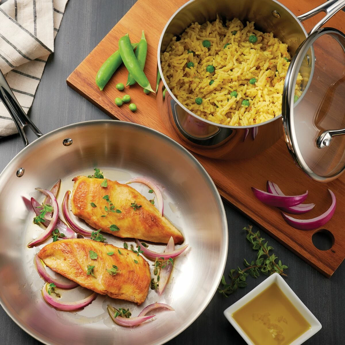 Tramontina Tri-Ply Clad 14 Pc Stainless Steel Cookware Set With Glass Lids 14 Tramontina Tri-Ply Clad 14 Pc Stainless Steel Cookware Set With Glass Lids - Image 14