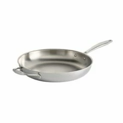 Tramontina 12 In Tri-Ply Clad Stainless Steel Fry Pan W/Helper Handle -Deals Tramontina Store 80116057IXM001G