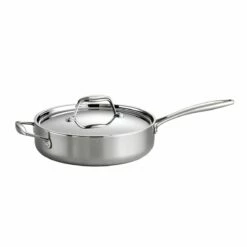Tramontina 3 Qt Tri-Ply Clad Stainless Steel Covered Deep Sauté Pan 12 Tramontina 3 Qt Tri-Ply Clad Stainless Steel Covered Deep Sauté Pan -Deals Tramontina Store 80116058IXM001G